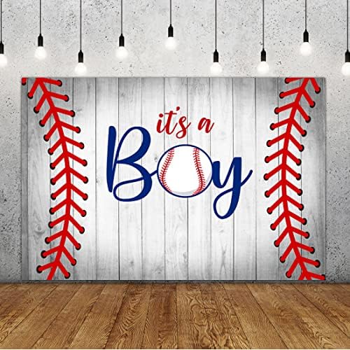 Бейзбол Lofaris 5x3 фута, Това е фон за душата на детето, за момче, Нашият Малък Нов банер Qay, Сив, в селски стил, Украса