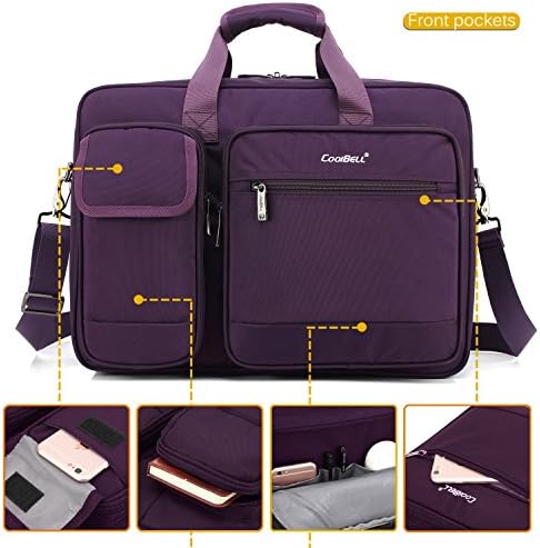CoolBell 15,6 Инча, Дамски Портфейл за лаптоп, Защитна чанта-Месинджър, Найлонова чанта През рамо, Многофункционална