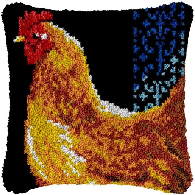 Комплекти Куки с Капаче Калъфка за Начинаещи Жълто Пиле Пиле Цветен Платно С Принтом Прежди САМ Плетене на една Кука Килими