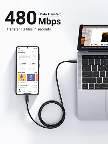 Кабел UGREEN USB C 100 W, 3 комплекта, е съвместима с MacBook Pro 2022, iPad Pro 2022, iPad Air 5, Galaxy S22 Ultra,