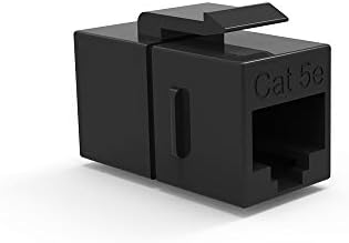 Вграденият съединител ACCL Котка.5E на замъка с тик-так в Черен цвят, 1 Опаковка