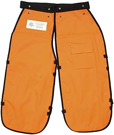Престилка за резачка FORESTER с джоб Оранжев цвят с Дължина 37 см, с Регулируем колан и предпазна каска Forester - Оригинален Вафен за горите, съоръжения за лесовъди, Окото За