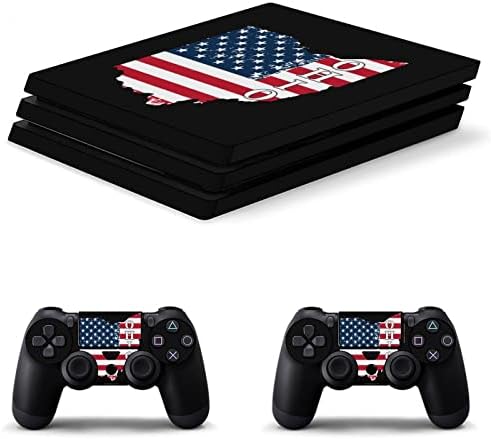 Ретро Американски Флаг Щата Охайо, PVC Залепваща Стикер, Защитен Стикер за кожата, Стикер за PS4 Pro/PS4 Slim Controller
