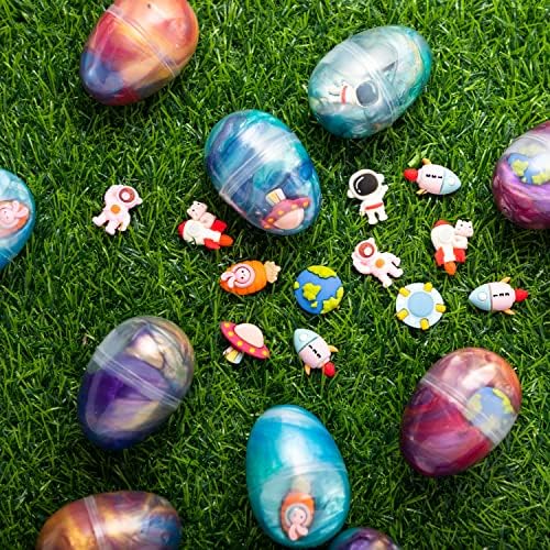 JOYIN 24 бр. Яйца с Галактическата Слуз, Великденски яйца с Плънка от Замазочной Слуз и Играчки за Детска Великден партита, Слуз за облекчаване на стреса за Пълнене на В