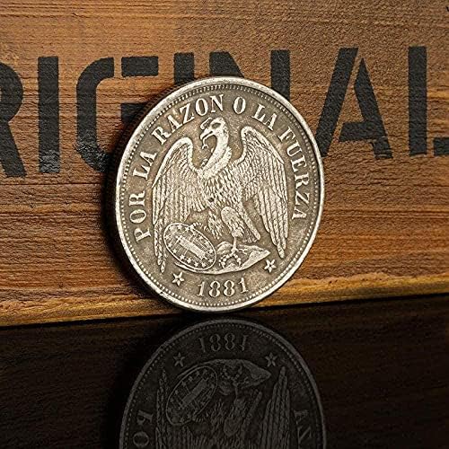 1881 Мексикански Орел Океански Сребърен Долар Чуждестранните Монети Антични Сребро Кръгла Европейската и Американската