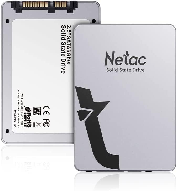 Netac 512 GB Вътрешен твърд диск за КОМПЮТЪР До 550 MB/ss SATA 2,5 Инча Вътрешен Твърд диск 3D NAND Лесно свързване с преносим компютър Скорост на обновяване Игри