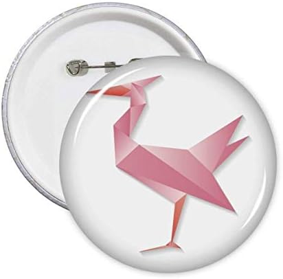 Абстрактен геометричен Модел Оригами Фламинго Игли Икона Бутон Емблемата на Аксесоар Украса 5шт