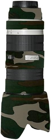 Капак на обектива LensCoat за Canon 70-200 f/2.8 IS no камуфляжная неопреновая защита на обектива на фотоапарата (горски зелен