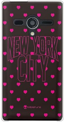 Втора Кожа Ню Йорк Розова точка във формата на сърце (прозрачен) Дизайн на влага/за телефон AQUOS Xx 203SH/SoftBank