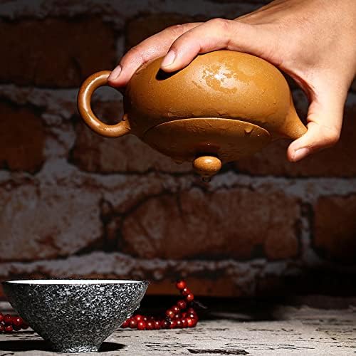Елегантен чайник Xishi Zisha с оригиналната рудной глина във формата на автентичен подарка扁文施紫砂壶 原矿段泥正品 礼品
