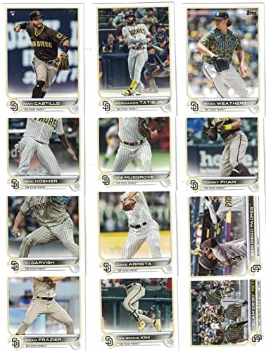 Набор от бейзболния отбор Сан Диего Падрес / 2023 Топпс Падрес (серия 1), с (10) карти. ПЛЮС набор на бейзболния отбор