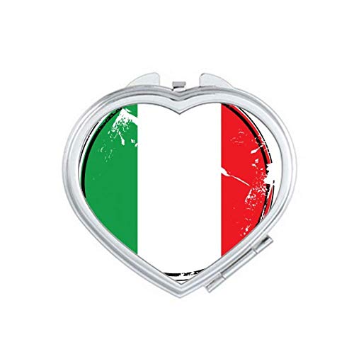Италия Националното Знаме Е Символ На Европа Огледало За Пътуване С Увеличаване На Преносим Джобен Грим