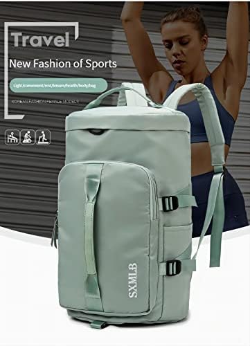 Visioelo Пътна чанта-голям капацитет, водоустойчива спортна чанта за фитнес, раница, независимо отделение за обувки, разделяющее суха и влажна част, каишка er крие каишк
