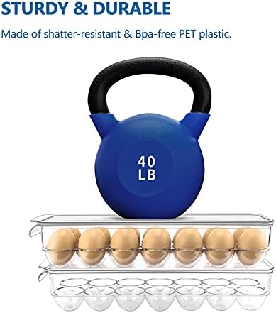 Кухненски Титуляр за яйца от Прозрачен пластмасов Контейнер за съхранение на яйца за домашни любимци, които Не съдържат BPA, с капак, Штабелируемый Хладилник GLSOGL /Ко?