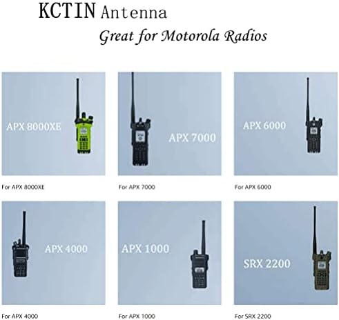 Къса антена NAR6595A за Motorola APX в обхвата на сигнали 764-870 Mhz и 7-800 GPS от KCTIN (2 опаковки)