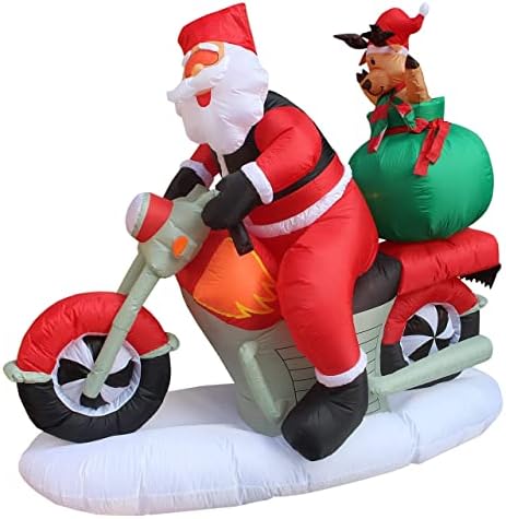 Два комплекта бижута за Коледно парти, в комплектът включва надуваем мотоциклет с елени на Дядо Коледа дължина от 6 фута