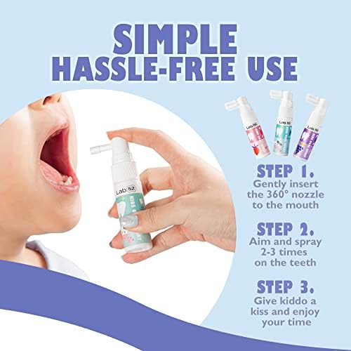 Детски спрей за устната кухина LAB52, Подпомагаща паста за зъби, за възстановяване на устната кухина и свеж