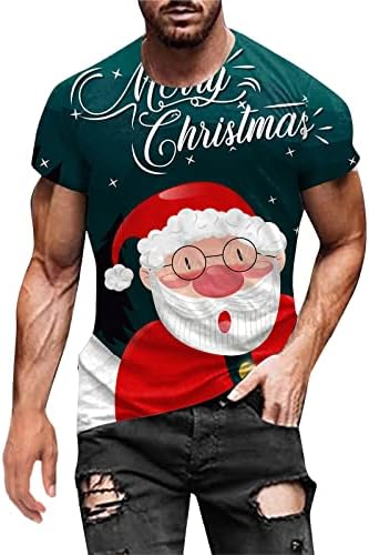 ZDDO Коледни мъжки солдатские тениски с къс ръкав, прилепнали Дизайнерски вечерни Блузи, Коледни графични Забавни