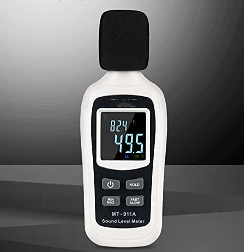 BBSJ Измерител на нивото на звука Термометър Цифров Измерител на Нивото на Звука Измерване на Нивото на Шума Цветен LCD