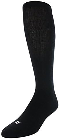 Младежки чорапи Sof Единствено за футбол на върха на подбедрицата Екип Athletic Performance (2 двойки), Детски 13-Младежки 4, черен