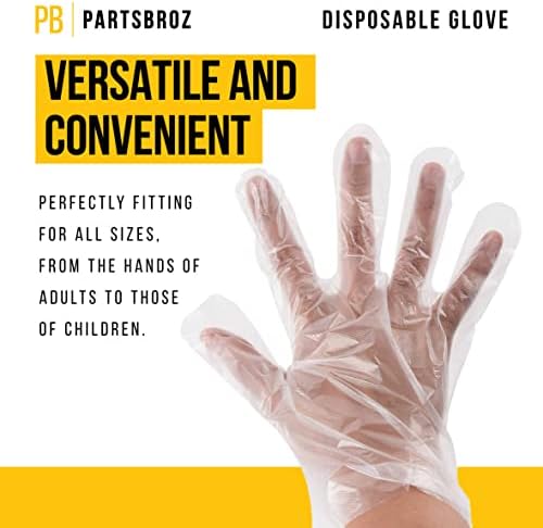 Пластмасови Безопасни Еднократна Ръкавица за ремонт PartsBroz | 1 бр. | Един размер | Модел PB-22