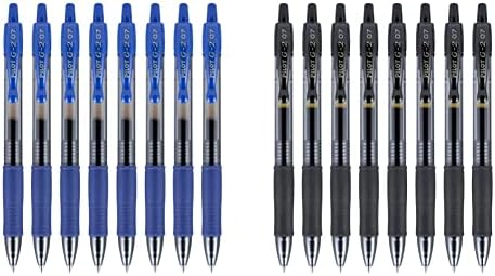 Гел химикалки PILOT G2 Premium Еднократна употреба с разтегателен топки, Fine Point, Сини, 8 броя в опаковка (15301)