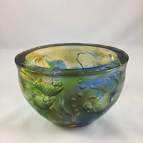 Нова купата със съкровището и за златни рибки Golden таймс /аквариум за риби, Цветно стъкло с глазура (Liuli Crystal