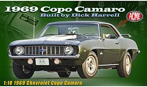 1969 Chevy Copo Camaro, Тъмно зелен Met. с бяла качулка и зелен салон, построен от компанията Дик Harrell Оод в размер
