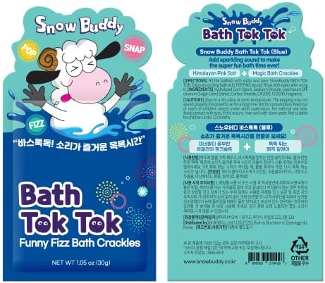 SnowBuddy Bath TokTok - Ще банята забавен съскащ звук (4 пакетчета по 1 унция всеки) (смесен)