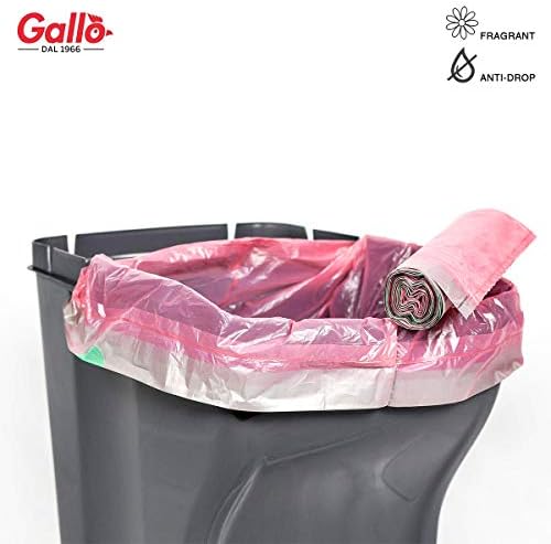 Торби за боклук Gallo с Самозакрывающимися Дръжки, Розови, Среден размер