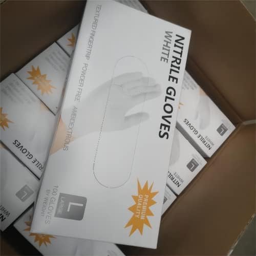 Нитриловые ръкавици за еднократна употреба (100 броя), Без прах, без латекс, подходящи за медицински прегледи,