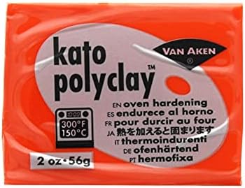 Kato Polyclay - 2 Унции полимерна глина (оранжев цвят)