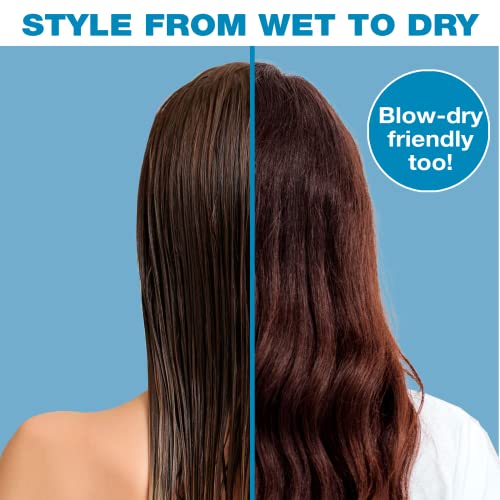Четка за коса Knot Dr. for Conair, за мокър и сух разнищване, Премахва възли и килими, За всички Типове коса, С модел под формата на сини листа