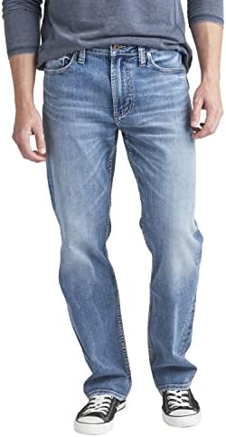 Silver Jeans Co. Мъжки дънки Грейсън Easy Fit с директни штанинами