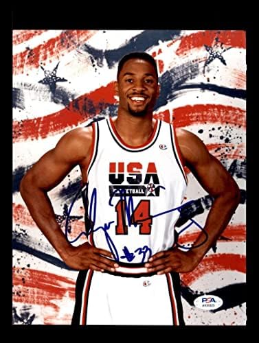 Алонзо Моуринг, PSA DNA Coa, Подписано Автограф на снимка с Размер 8x10 - Снимки на НБА с автограф