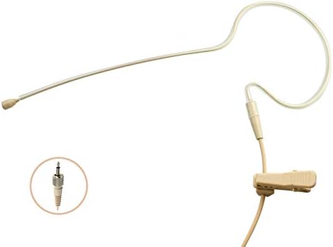 Нисък профил леки слушалки J K с микрофон-отолог на една кука, съвместим с безжична система Sennheiser MIC-J S90