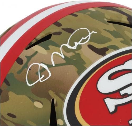 Джо Монтана Сан Франциско 49ers С Автограф Riddell Camo Алтернативна Статия Копие Шлем - Каски NFL с автограф