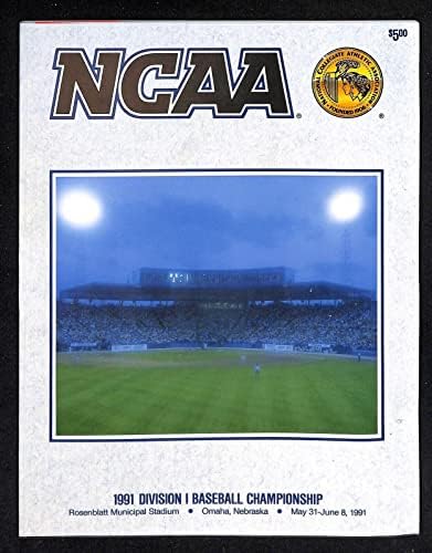 1991 Програма на NCAA College World Series LSU 1st Първенство Rosenblatt 86117b36 - Програма колежи