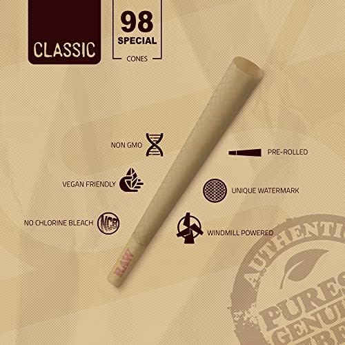 НЕПРЕРАБОТЕНИ Шишарки Classic 98 Special | 100 Опаковки | Натурална Предварително Свернутая хартия за раскатки