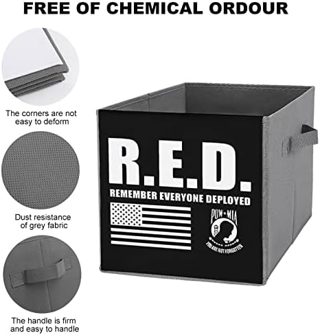 R. E. D Петък Платно Сгъваеми Кутии За Съхранение на Куб Органайзер Кошници с Дръжки за Домашния Офис, Автомобил