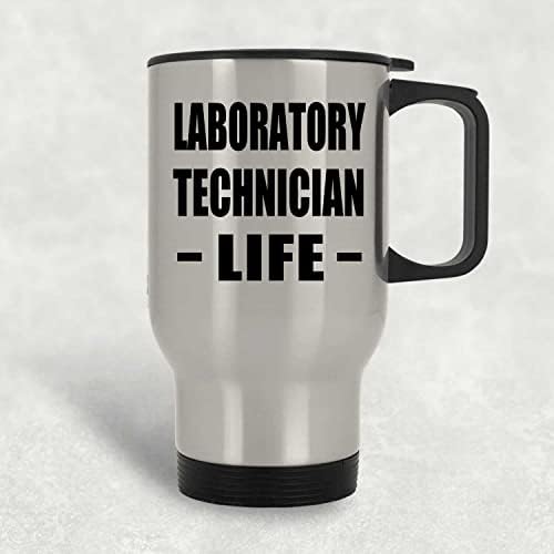 Designsify Лаборатория Техник Life, Сребърен Пътна Чаша 14 грама, на Изолиран Чаша от Неръждаема Стомана,