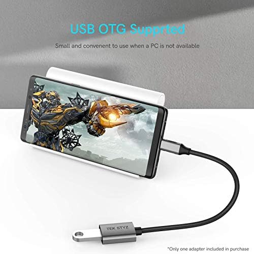 Адаптер Tek Styz USB-C USB 3.0 е обратно Съвместим с вашия преобразувател Kyocera Hydro Elite OTG Type-C/PD Male