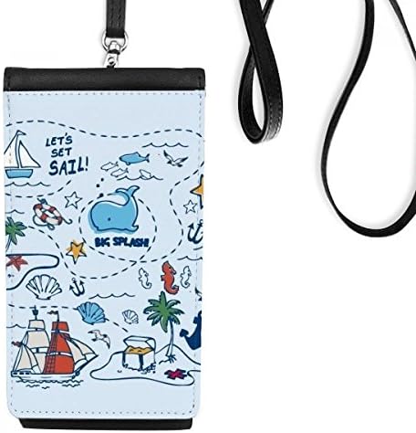 Платно Скок Пътуване Арт Деко Подарък Мода Телефон В Чантата Си Чантата Виси Мобилен Калъф Черен Джоба