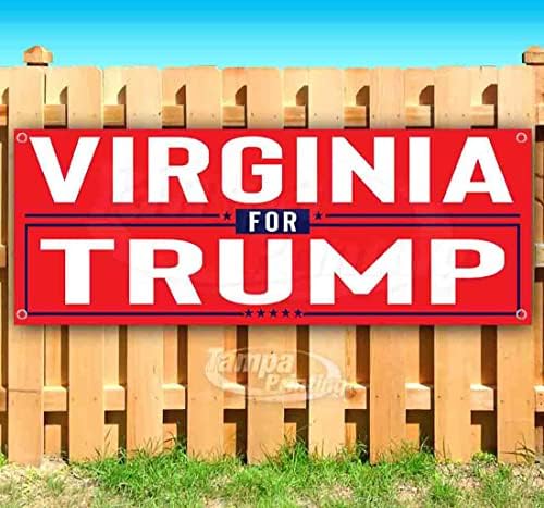 Банер Virginia for Тръмп 13 грама | Нетъкан | От ултра силна винил, Едностранно, с метални втулками
