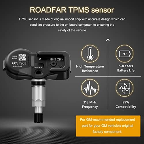 ROADFAR 315 Mhz Програмируема Система за контрол на налягането в гумите Сензор за ГУМИТЕ е Подходящ за Lexus за Scion за Toyota 4260706011 4260733011