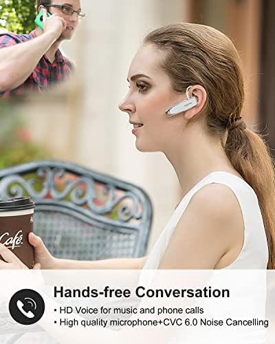 New bee [2] Bluetooth Слушалка V5.0 Безжични Слушалки свободни ръце 24 Часа на Шофиране Слушалки 60 Дни в режим на готовност с микрофон с шумопотискане Слушалки за iPhone Android Лапто