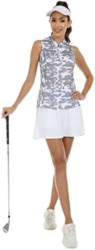 Женската Тенис Риза Без ръкави, Риза за голф, за Жени, бързо съхнещи Спортни Тениски с защита от Слънцето UPF 50 + с цип