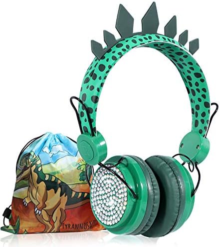 Детски Слушалки За момчета, Безжична Bluetooth Слушалка с микрофон в ухото си за училище/ PC / ipad, Слушалки с динозавром