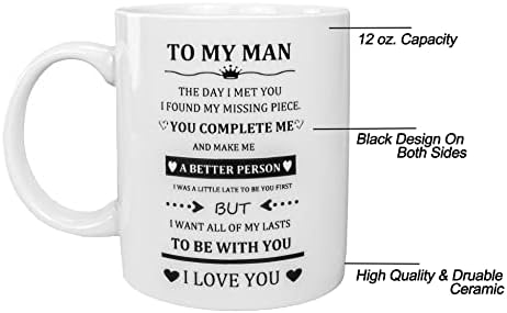 INOGIH Персонализирани Чай и кафе-Керамична Чаша за Кафе, Чаена Чаша за баща/Father/Husband/Ка Забавен Сладък Подарък