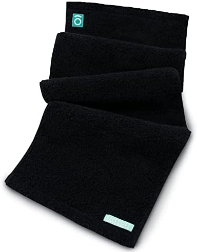Кърпа за пот FACESOFT - Супер мек и впитывающее влагата - Черно - Екологично чист памук 38x10 инча